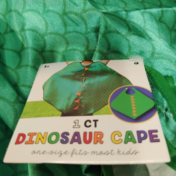 Kids Simple Dinosaur Cape Costume - One Size Fits, All with Hook-N-Loop Closure - Picture 2 of 7